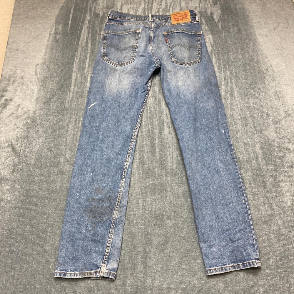 Levi's 514 Jeans Men 30x32 Blue Denim Light Wash Everyday Wear Straight Fit Cozy